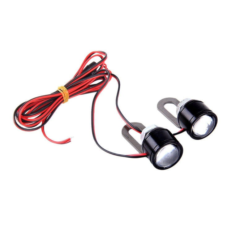 2 PCS 12V 3W Yellow Light Eagle Eyes LED Strobe Light For Motorcycle ，Wire Length: 90cm - Eagle Eye Lights by buy2fix | Online Shopping UK | buy2fix