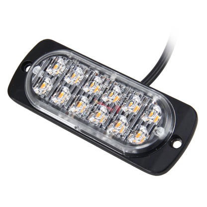 DC 12V-24V  2W 12LEDs SMD-2835 Lamps 17 Flash Patterns 3 Lines Car Flash Lamp Waterproof Car Truck Emergency Strobe Flash Warning Light, Cable Length: 90cm - Warning Lights by buy2fix | Online Shopping UK | buy2fix