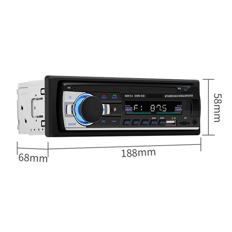 SWM-530 12V Universal Car Dual USB Charger Radio Receiver MP3 Player, Support FM & Bluetooth with Remote Control - Car MP3 & MP4 & MP5 by buy2fix | Online Shopping UK | buy2fix