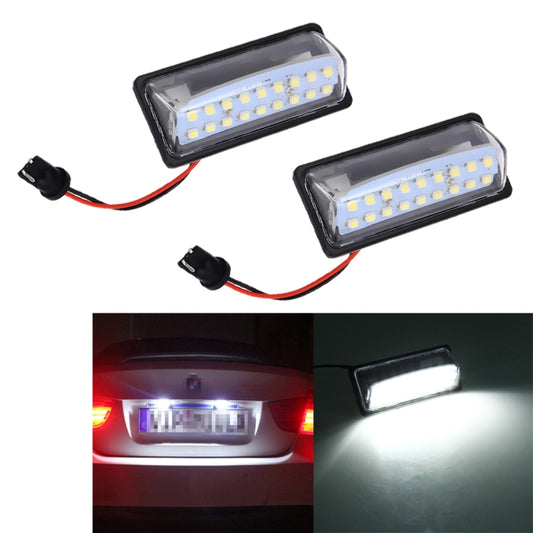 2 PCS LED License Plate Light 18-SMD Bulbs Lamps for Nissan/Teana 03 / Tada 03-08 /Sylphy 2008 /Sunny 2001-2006,2W 120LM,6000K, DC12V(White Light) - License Plate Lights by buy2fix | Online Shopping UK | buy2fix