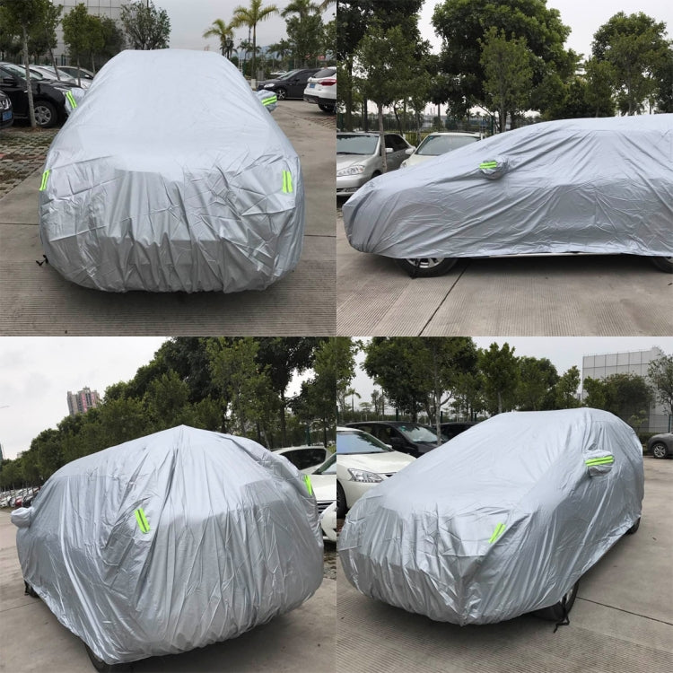 Outdoor Universal Anti-Dust Sunproof SUV Car Cover with Warning Strips, Fits Cars up to 5.3m(207 Inches) In Length - PE Material by buy2fix | Online Shopping UK | buy2fix