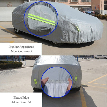 PVC Anti-Dust Sunproof Sedan Car Cover with Warning Strips, Fits Cars up to 4.7m(183 inch) in Length - PE Material by buy2fix | Online Shopping UK | buy2fix