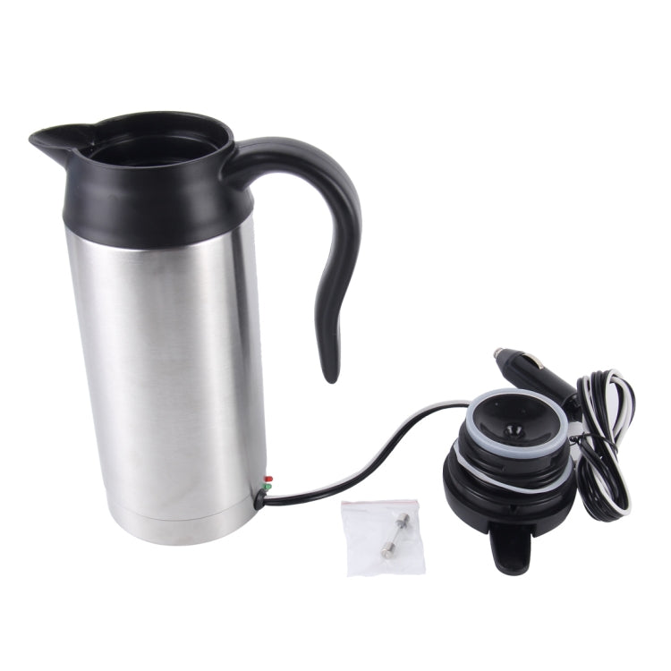 HJ-18A Stainless Steel Electric Mug 750ml DC 12V Car Electric Kettle Heated Mug Car Coffee Cup With Charger Cigarette Lighter Heating Cup Kettle Insulated Water Heater Mug - Heating Cups by buy2fix | Online Shopping UK | buy2fix