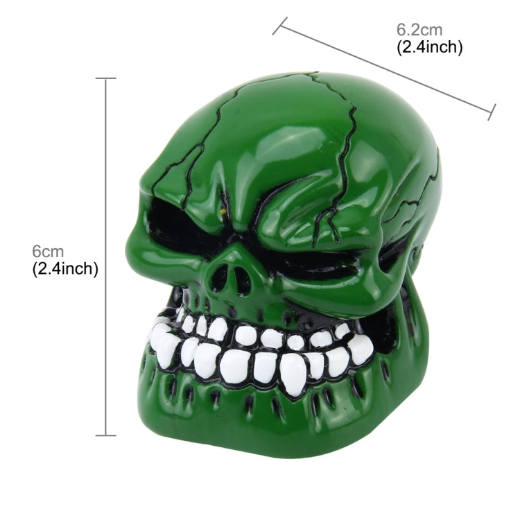 Universal Skull Head Shape ABS Manual or Automatic Gear Shift Knob  with Three Rubber Covers Fit for All Car(Green) - Shift Knob by buy2fix | Online Shopping UK | buy2fix