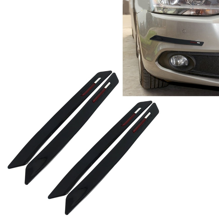 2 Pairs Universal Car Body Rear Bumper Protector Trim Cover Protective Strip Car Body Protective Strip Car Accessories Protective Stickers Car Protective Kit Car Body 4 Angle Protective Cover(Black) - Anti Collision Sticker by buy2fix | Online Shopping UK | buy2fix