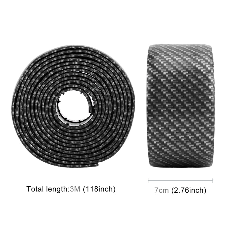 Universal Car Door Threshold Decoration Strip Decorative Sticker, Size : 7CM x 3M(Black) - Decorative Strip by buy2fix | Online Shopping UK | buy2fix