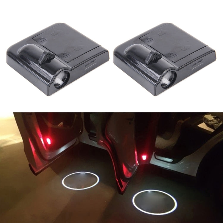 2 PCS LED Ghost Shadow Light, Car Door LED Laser Welcome Decorative Light, Display Logo for Honda Car Brand(Black) - Door Lights by buy2fix | Online Shopping UK | buy2fix