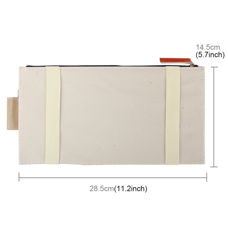 Multi-functional Auto Car Sun Visor Sunglass Holder Card Storage Holder Inner Pouch Bag(Khaki) - Sunglasses & Glasses Clips by buy2fix | Online Shopping UK | buy2fix