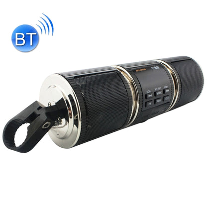 Motorcycle Waterproof Aluminum Shell Bluetooth Handle Stereo Speaker, Support BT/MP3/FM/TF(Black) - Electrical Instruments by buy2fix | Online Shopping UK | buy2fix