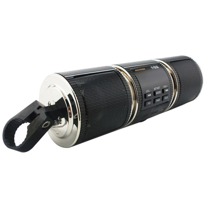 Motorcycle Waterproof Aluminum Shell Bluetooth Handle Stereo Speaker, Support BT/MP3/FM/TF(Black) - Electrical Instruments by buy2fix | Online Shopping UK | buy2fix