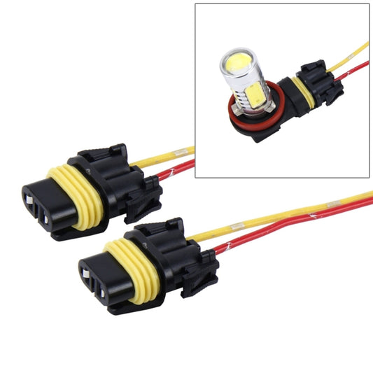 2 PCS H8/H11 Car Auto LED Bulb Socket Holder (No Including Light) - In Car by buy2fix | Online Shopping UK | buy2fix