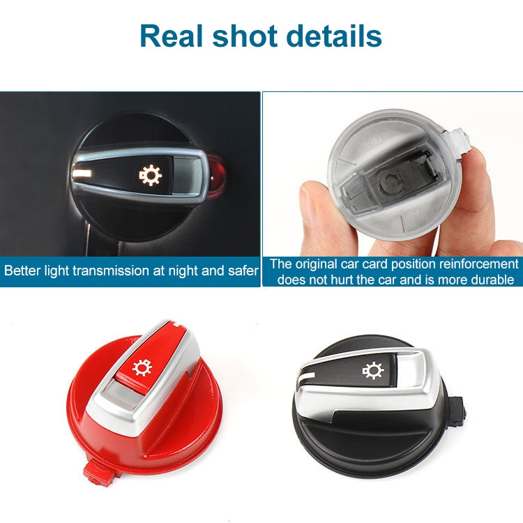 Car Headlight Switch Button Knob Cover Trim 6131 6932 796 for BMW X1 2009-2015, Left Driving(Red) - In Car by buy2fix | Online Shopping UK | buy2fix