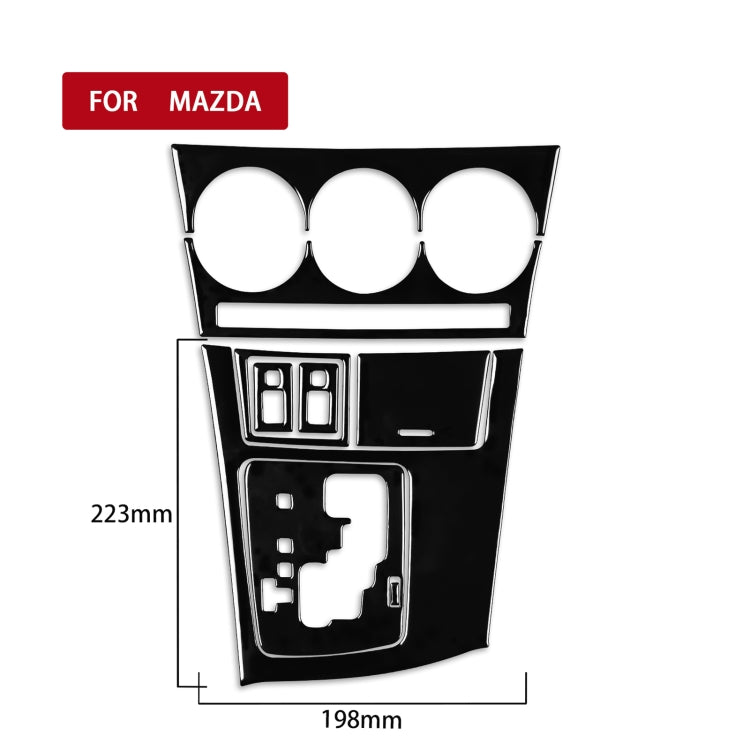For Mazda 3 Axela 2010-2013 9 in 1 Car AC Gear Panel Set C Decorative Sticker, Left Drive - In Car by buy2fix | Online Shopping UK | buy2fix