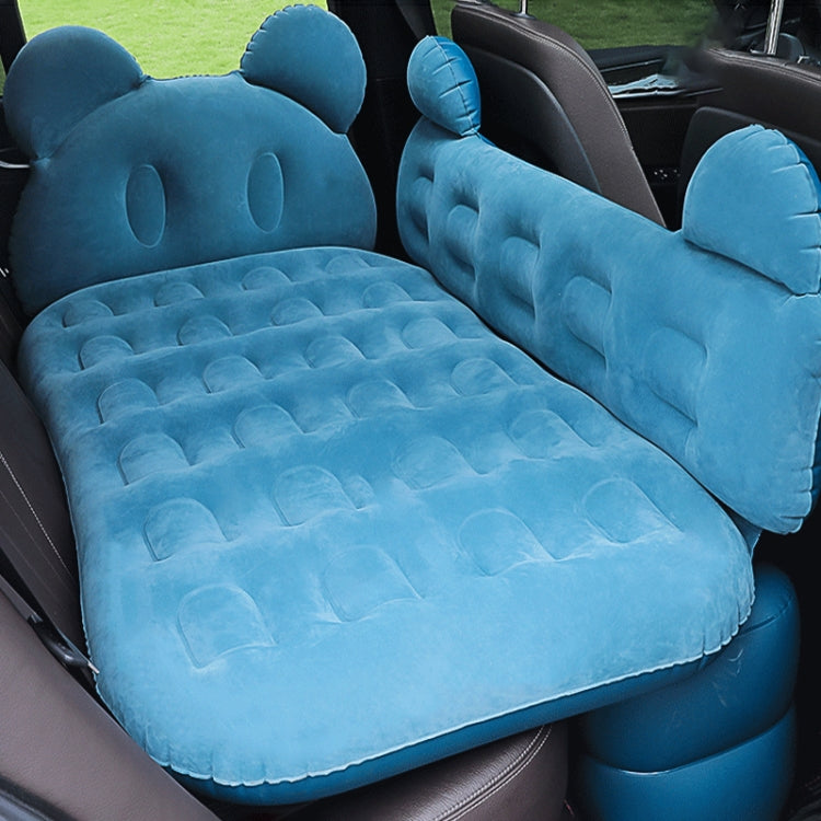 Universal Car Cartoon Travel Inflatable Mattress Air Bed Camping Back Seat Couch with Head Protector + Wide Side Baffle(Blue) - Seat Accessories by buy2fix | Online Shopping UK | buy2fix