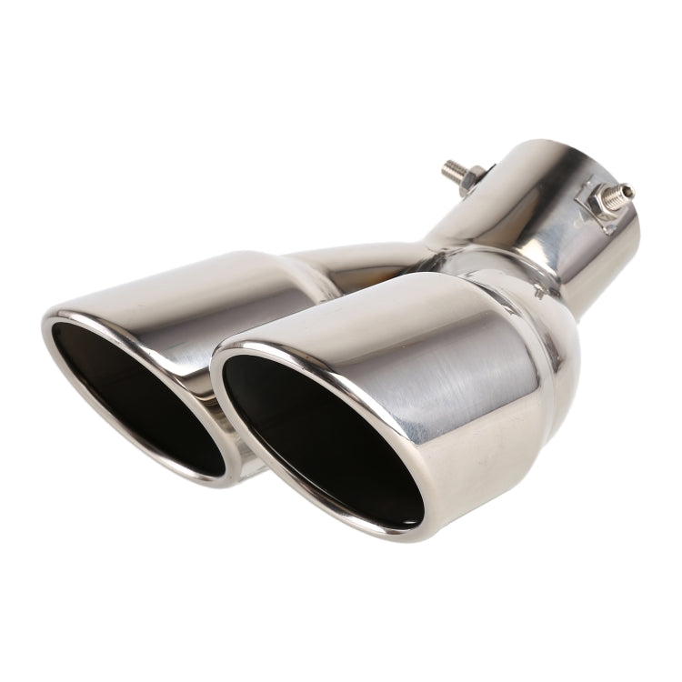 Universal Car Styling Stainless Steel Elbow Exhaust Tail Muffler Tip Pipe, Inside Diameter: 7.2cm (Silver) - In Car by buy2fix | Online Shopping UK | buy2fix