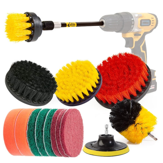 15 in 1 Floor Wall Window Glass Cleaning Descaling Electric Drill Brush Head Set, Random Color Delivery - Home & Garden by buy2fix | Online Shopping UK | buy2fix