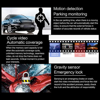 V9 HD 3 inch Car Night Vision Driving Recorder Jerry Scheme with 1080P Rear Camera -  by buy2fix | Online Shopping UK | buy2fix