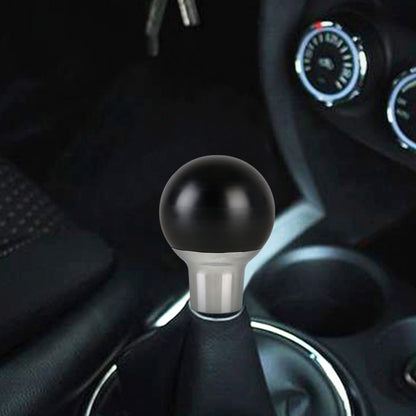 Universal Car Small Round Ball Resin + Carbon Fiber Metal Gear Shift Knob (Black) - In Car by buy2fix | Online Shopping UK | buy2fix