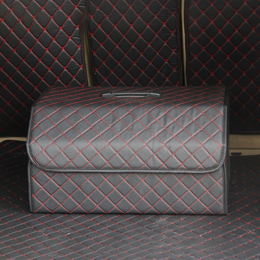 Car Trunk Foldable Storage Box, Checkered Large Size: 54 x 32 x 30cm (Black Red) - In Car by buy2fix | Online Shopping UK | buy2fix