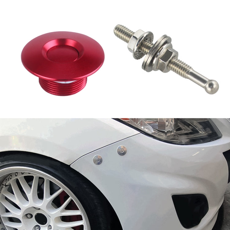 54mm Stainless Steel Quick-pins Push Button Billet Hood Pins Lock Clip Kit (Red) - In Car by buy2fix | Online Shopping UK | buy2fix