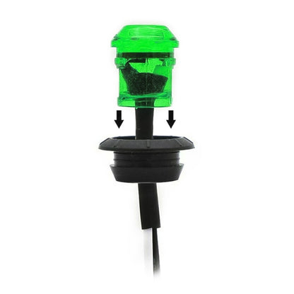 10 PCS MK-009 3/4 inch Car / Truck 3LEDs Side Marker Indicator Lights Bulb Lamp (Green Light) - In Car by buy2fix | Online Shopping UK | buy2fix