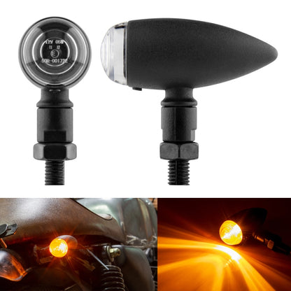 2 PCS KC805 Motorcycle Retro Metal Turn Signal Light (Transparent) - In Car by buy2fix | Online Shopping UK | buy2fix