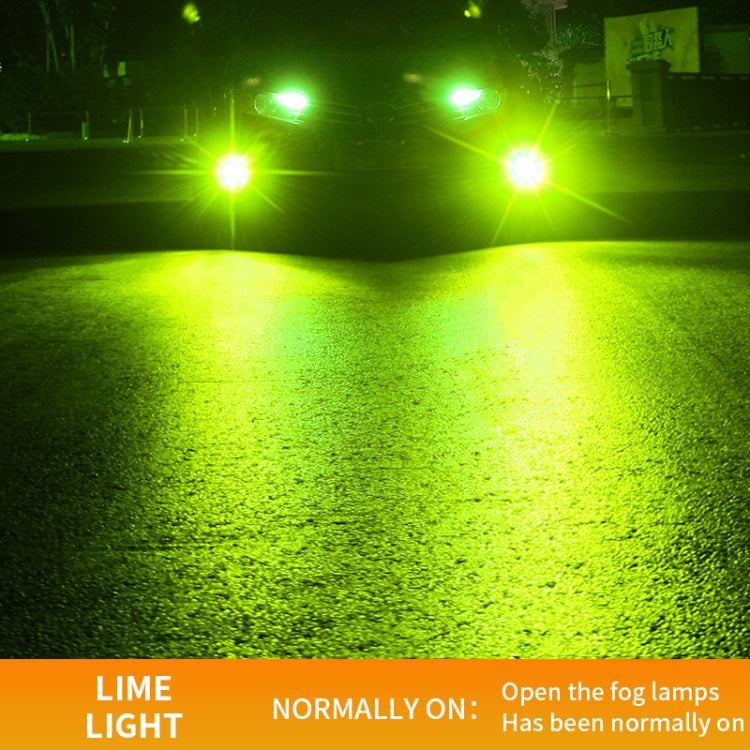 1 Pair 9006 27W / DC12V Car Aluminum Alloy Flashing LED Headlight (Lime Green) - In Car by buy2fix | Online Shopping UK | buy2fix