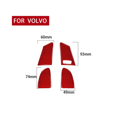 Car Window Lift Button A Decorative Sticker for Volvo V60 2010-2017, Right Drive (Red) - In Car by buy2fix | Online Shopping UK | buy2fix