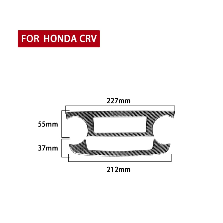 2 PCS / Set Carbon Fiber Car Central Control CD Volume Switch Frame Decorative Sticker for Honda CRV 2007-2011,Left and Right Drive Universal - In Car by buy2fix | Online Shopping UK | buy2fix