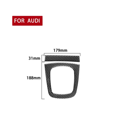 2 PCS / SetCarbon Fiber Car Gear Panel Decorative Sticker for Audi Q3 2013-2018,Left and Right Drive Universal - In Car by buy2fix | Online Shopping UK | buy2fix