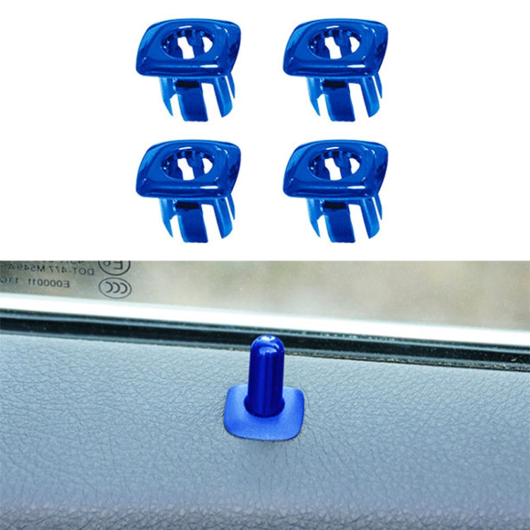 For BMW 5 Series 2011-2017 4 in 1 Car Interior Door Window Trim Panel Locking Knob Button Cover 5142 9171 769 (Blue) - In Car by buy2fix | Online Shopping UK | buy2fix