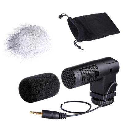 BOYA BY-V01 Stereo X/Y Condenser Microphone with Integrated Shock Mount Cold-shoe Mount & Windshield for Smartphones, DSLR Cameras and Video Cameras(Black) - Consumer Electronics by buy2fix | Online Shopping UK | buy2fix