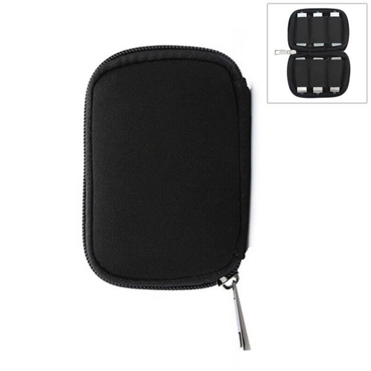 Neoprene U Disk Storage Bag Cover, Bag Size: 12x8cm(Black) - Hard Drive Bags & Cases by buy2fix | Online Shopping UK | buy2fix