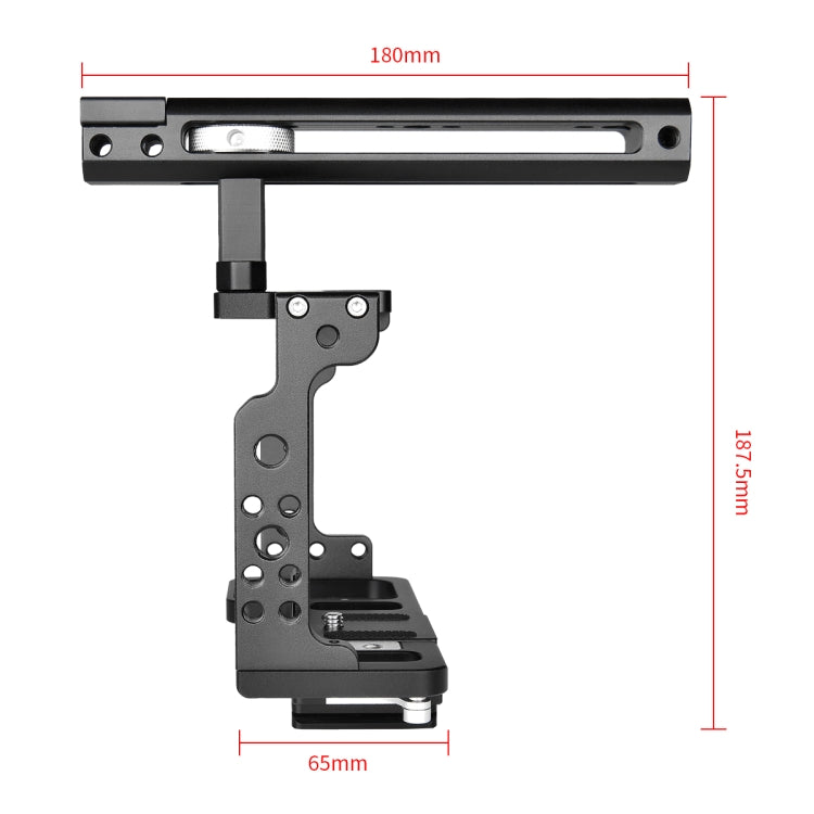 YELANGU C15-B YLG0711A-A Video Camera Cage Stabilizer with Handle for Nikon Z6 / Z7(Black) - Camera Cage by YELANGU | Online Shopping UK | buy2fix