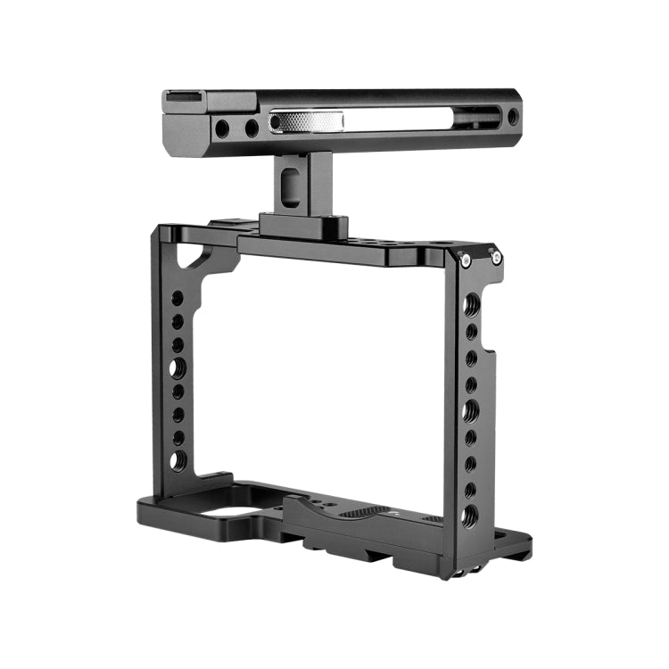 YELANGU C18 YLG0915A-B Video Camera Cage Stabilizer with Handle for Panasonic Lumix DC-S1H / DC-S1 / DC-S1R (Black) - Camera Cage by YELANGU | Online Shopping UK | buy2fix