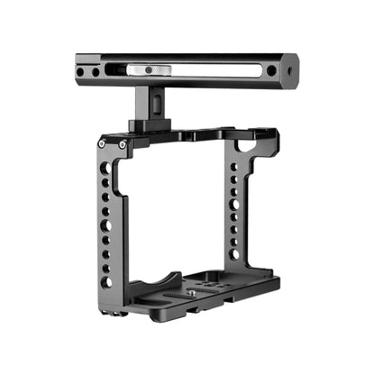 YELANGU C18 YLG0915A-B Video Camera Cage Stabilizer with Handle for Panasonic Lumix DC-S1H / DC-S1 / DC-S1R (Black) - Camera Cage by YELANGU | Online Shopping UK | buy2fix