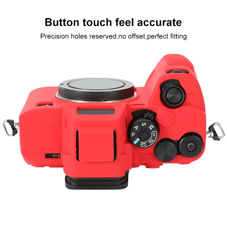 For Sony ILCE-7RM5 / Alpha 7R V Soft Silicone Protective Case (Red) - Protective Case by buy2fix | Online Shopping UK | buy2fix