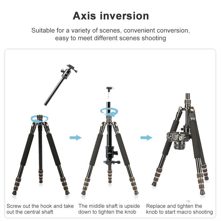 TRIOPO 554 Adjustable Portable  Aluminum Alloy Tripod with D-2A Ball Head for SLR Camera - Tripods by TRIOPO | Online Shopping UK | buy2fix