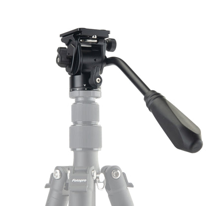 Fotopro MH-2A  Aluminum Alloy Heavy Duty Video Camera Tripod Action Fluid Drag Head with Sliding Plate for DSLR & SLR Cameras (Black) - Tripod Heads by Fotopro | Online Shopping UK | buy2fix