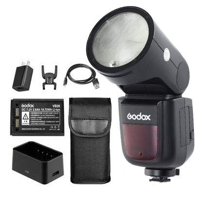 Godox V1S Round Head TTL Flash Speedlite for Sony (Black) - Camera Accessories by Godox | Online Shopping UK | buy2fix