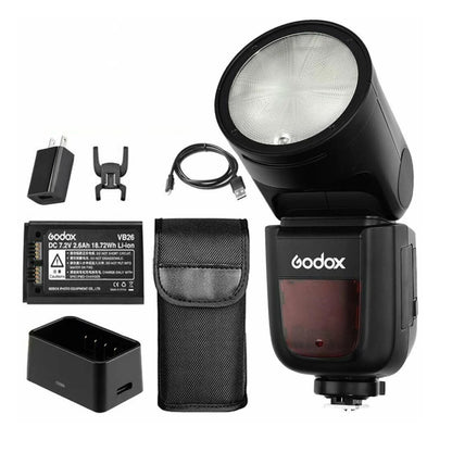 Godox V1F Round Head TTL Flash Speedlite for FUJIFILM(Black) - Shoe Mount Flashes by Godox | Online Shopping UK | buy2fix