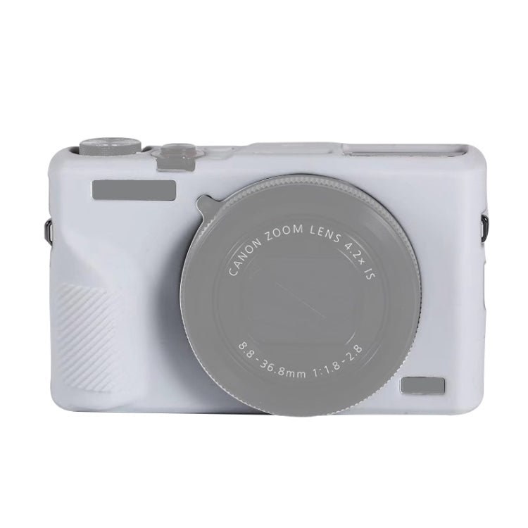 Soft Silicone Protective Case for Canon PowerShot G7 X Mark III / G7X III / G7X3(White) - Camera Accessories by buy2fix | Online Shopping UK | buy2fix