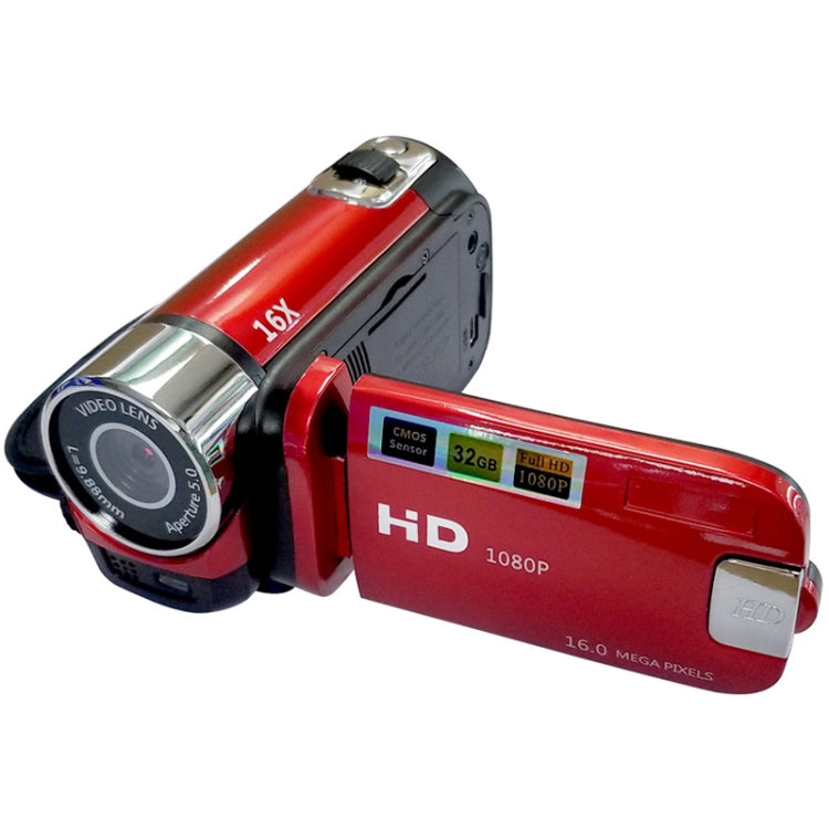 16X Digital Zoom HD 16 Million Pixel Home Travel DV Camera, EU Plug(Red) - Consumer Electronics by buy2fix | Online Shopping UK | buy2fix