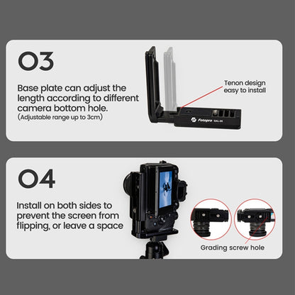 Fotopro QAL-88 2 in 1 Vertical Shoot 1 / 4 inch  Quick Release L Plate Bracket Base Holder(Black) - L-Bracket by Fotopro | Online Shopping UK | buy2fix