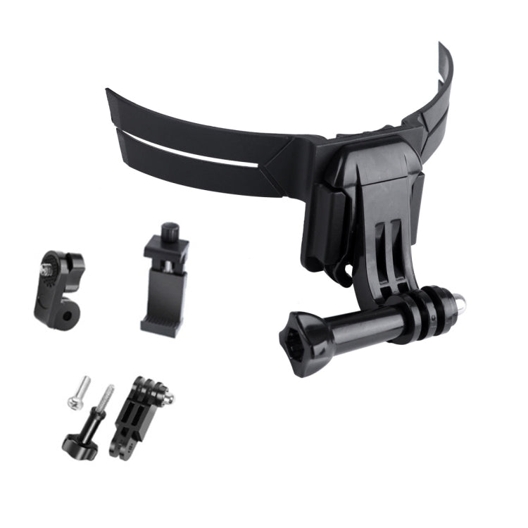 RUIGPRO Action Camera Phone Helmet Mount Kit with J-Hook Buckle & Rotation Phone Clamp & Adapter(Black) - Helmet Mount by RUIGPRO | Online Shopping UK | buy2fix