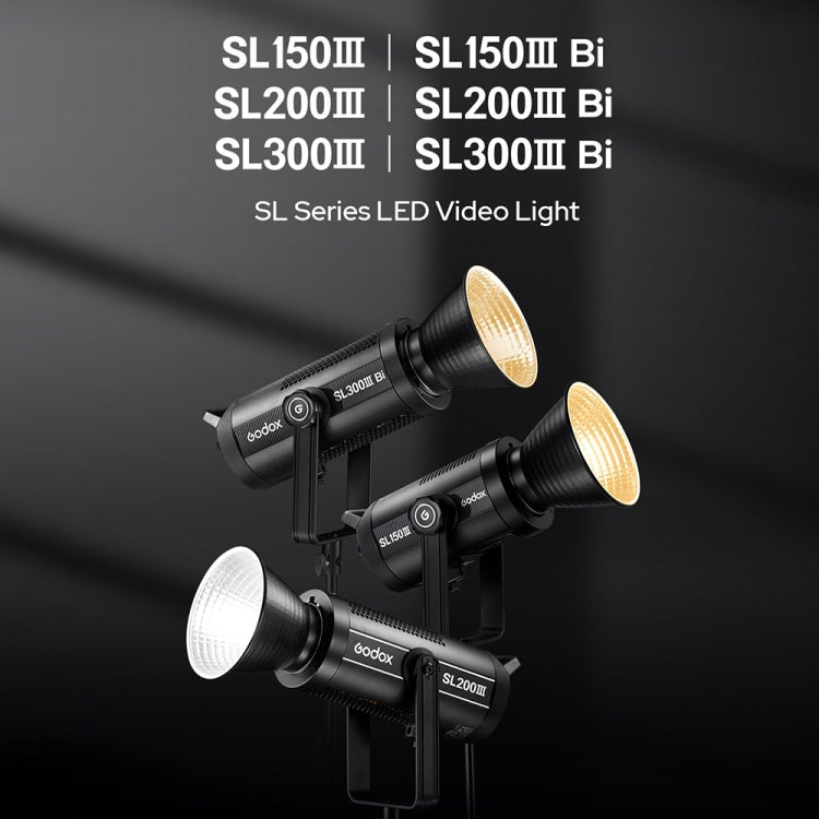 Godox SL200IIIBi 215W Bi-Color 2800K-6500K LED Video Light(AU Plug) - Shoe Mount Flashes by Godox | Online Shopping UK | buy2fix