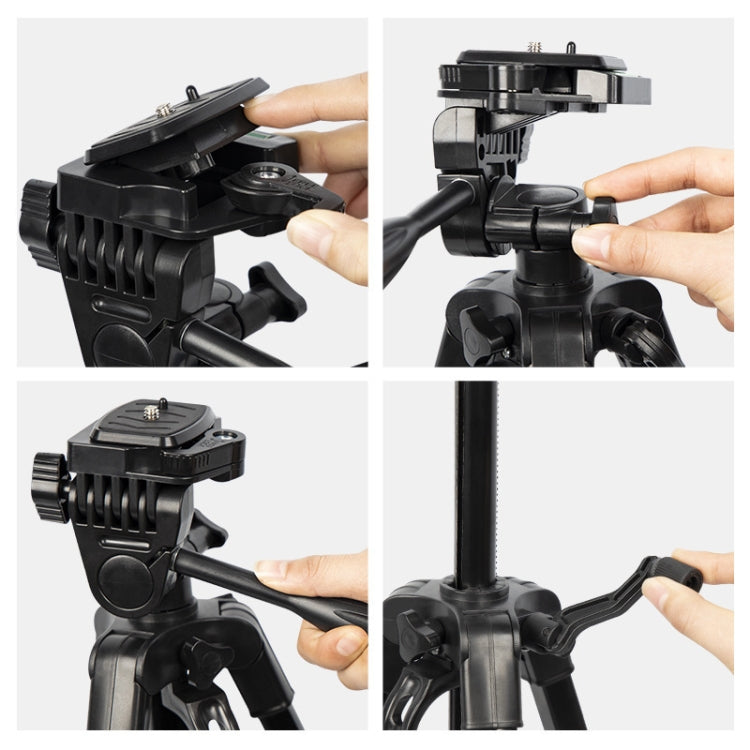 3388 1.3m Portable Phone Live Selfie Tripod DV SLR Camera Stand (Black) - Tripods by buy2fix | Online Shopping UK | buy2fix