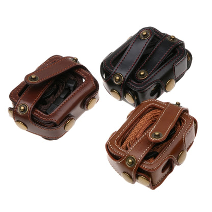 For GoPro HERO7 Black /6 /5  PU Leather Housing Case with Neck Strap & Buttons(Coffee) - DJI & GoPro Accessories by buy2fix | Online Shopping UK | buy2fix