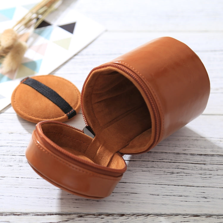 Small Lens Case Zippered PU Leather Pouch Box for DSLR Camera Lens, Size: 11x8x8cm(Brown) - Camera Accessories by buy2fix | Online Shopping UK | buy2fix