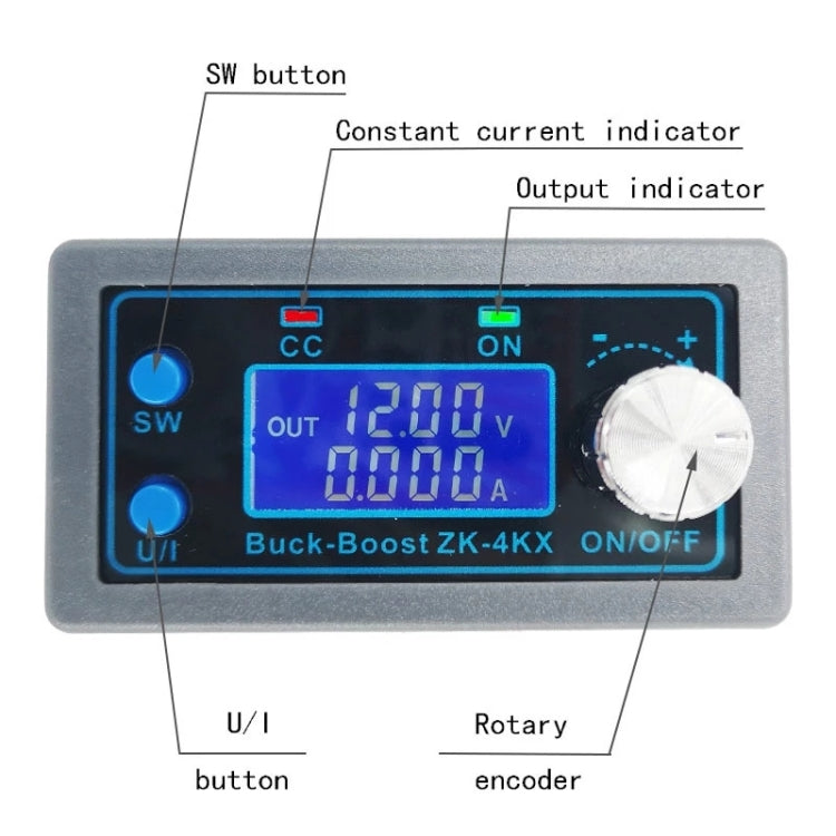 ZK-4KX CNC DC-DC Buck Boost Converter Module CC CV 0.5-30V 4A Adjustable Step Down Up Voltage Regulator - Consumer Electronics by buy2fix | Online Shopping UK | buy2fix